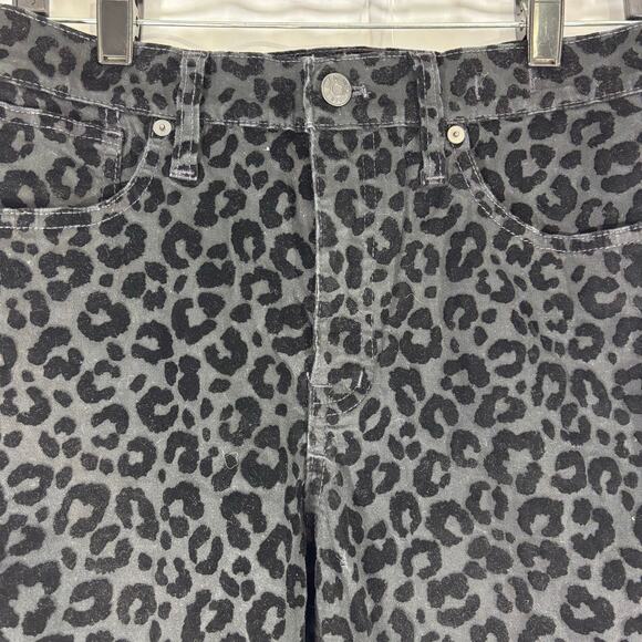 Madewell Black Leopard Print Cropped Pants - Picture 3 of 6